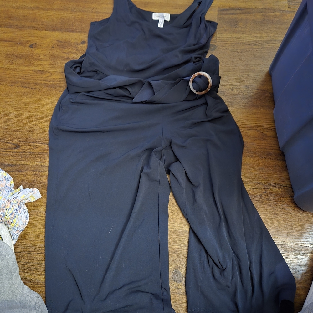 Addition Elle Dark Blue Jumpsuit with Belt